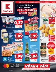 Propagačné noviny Kaufland, platné od 2025-08-21 do 2025-08-27.