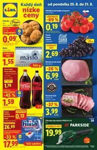 Propagačné noviny LIDL, platné od 2025-08-25 do 2025-08-31.