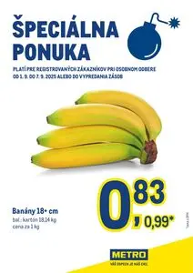Propagačné noviny METRO, platné od 2025-09-01 do 2025-09-07.