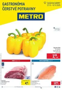 Propagačné noviny METRO, platné od 2025-08-27 do 2025-09-09.