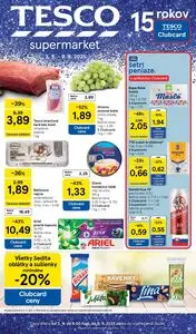 Propagačné noviny TESCO, platné od 2025-09-03 do 2025-09-09.