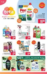 Propagačné noviny teta, platné od 2025-08-01 do 2025-09-10.