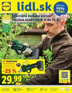 Propagačné noviny LIDL, platné od 2025-09-08 do 2025-09-14.