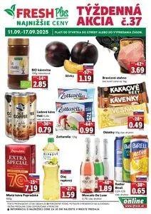 Propagačné noviny FRESH, platné od 2025-09-11 do 2025-09-17.