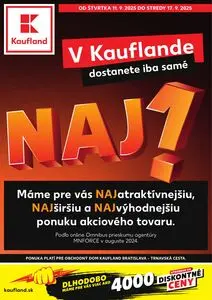 Propagačné noviny Kaufland, platné od 2025-09-11 do 2025-09-17.