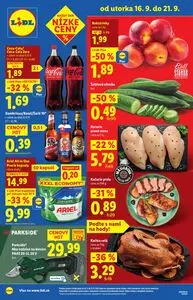 Propagačné noviny LIDL, platné od 2025-09-16 do 2025-09-21.