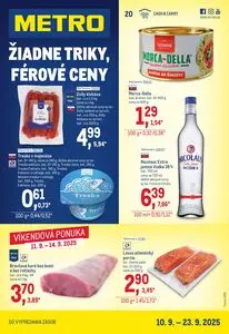 Propagačné noviny METRO, platné od 2025-09-10 do 2025-09-23.