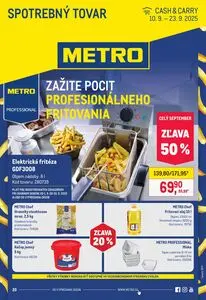 Propagačné noviny METRO, platné od 2025-09-10 do 2025-09-23.