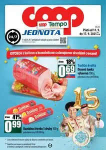 Propagačné noviny COOP, platné od 2025-09-04 do 2025-09-24.