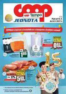 Propagačné noviny COOP, platné od 2025-09-18 do 2025-09-24.