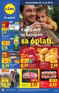 Propagačné noviny LIDL, platné od 2025-09-22 do 2025-09-28.