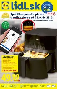 Propagačné noviny LIDL, platné od 2025-09-22 do 2025-09-28.