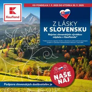 Propagačné noviny Kaufland, platné od 2025-09-01 do 2025-09-30.
