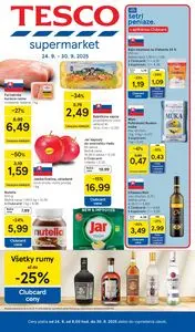 Propagačné noviny TESCO, platné od 2025-09-24 do 2025-09-30.