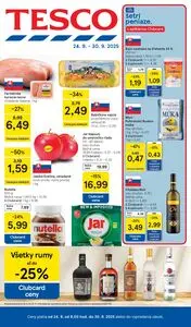 Propagačné noviny TESCO, platné od 2025-09-24 do 2025-09-30.