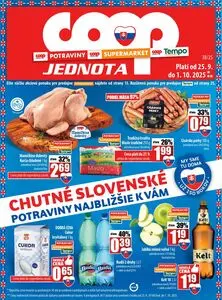 Propagačné noviny COOP, platné od 2025-09-25 do 2025-10-01.