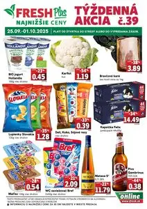 Propagačné noviny FRESH, platné od 2025-09-25 do 2025-10-01.