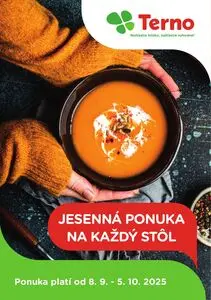 Propagačné noviny Terno, platné od 2025-09-08 do 2025-10-05.