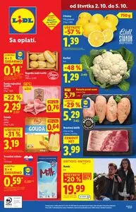 Propagačné noviny LIDL, platné od 2025-10-02 do 2025-10-05.