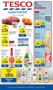 Propagačné noviny TESCO, platné od 2025-10-01 do 2025-10-07.