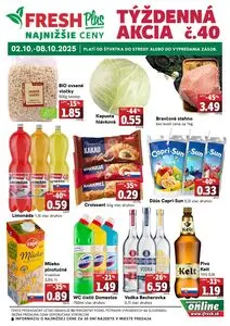 Propagačné noviny FRESH, platné od 2025-10-02 do 2025-10-08.