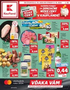Propagačné noviny Kaufland, platné od 2025-10-02 do 2025-10-08.