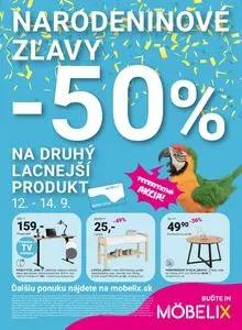 Propagačné noviny MÖBELIX, platné od 2025-09-08 do 2025-10-12.