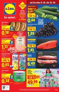Propagačné noviny LIDL, platné od 2025-10-09 do 2025-10-12.