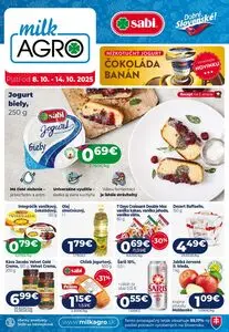 Propagačné noviny milk AGRO, platné od 2025-10-08 do 2025-10-14.