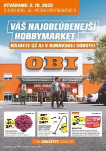 Propagačné noviny OBI, platné od 2025-10-02 do 2025-10-15.