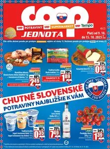 Propagačné noviny COOP, platné od 2025-10-09 do 2025-10-15.