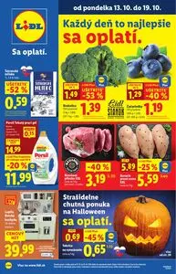 Propagačné noviny LIDL, platné od 2025-10-13 do 2025-10-19.