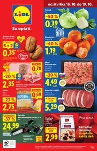 Propagačné noviny LIDL, platné od 2025-10-16 do 2025-10-19.