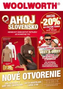 Propagačné noviny WOOLWORTH, platné od 2025-10-16 do 2025-10-20.
