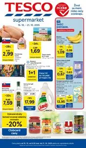 Propagačné noviny TESCO, platné od 2025-10-15 do 2025-10-21.