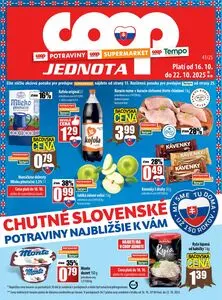 Propagačné noviny COOP, platné od 2025-10-16 do 2025-10-22.