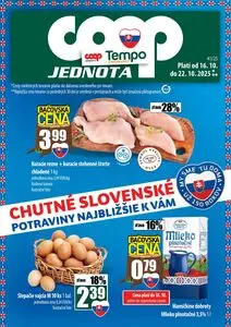 Propagačné noviny COOP, platné od 2025-10-16 do 2025-10-22.