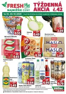 Propagačné noviny FRESH, platné od 2025-10-16 do 2025-10-22.