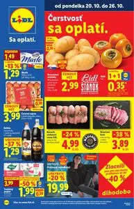 Propagačné noviny LIDL, platné od 2025-10-20 do 2025-10-26.