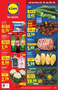 Propagačné noviny LIDL, platné od 2025-10-23 do 2025-10-26.