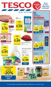 Propagačné noviny TESCO, platné od 2025-10-22 do 2025-10-28.