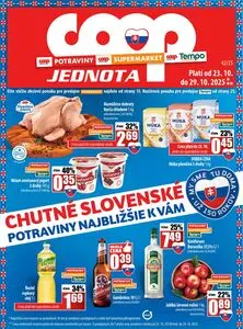 Propagačné noviny COOP, platné od 2025-10-23 do 2025-10-29.