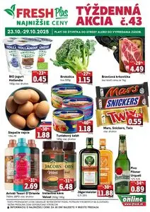 Propagačné noviny FRESH, platné od 2025-10-23 do 2025-10-29.
