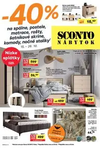 Propagačné noviny SCONTO, platné od 2025-10-15 do 2025-11-04.