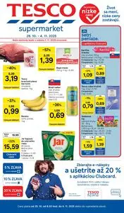 Propagačné noviny TESCO, platné od 2025-10-29 do 2025-11-04.