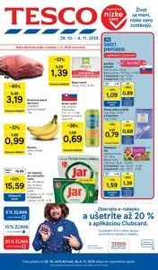 Propagačné noviny TESCO, platné od 2025-10-29 do 2025-11-04.