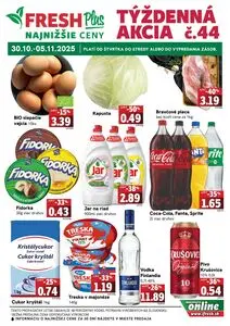 Propagačné noviny FRESH, platné od 2025-10-30 do 2025-11-05.