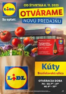 Propagačné noviny LIDL, platné od 2025-11-06 do 2025-11-09.