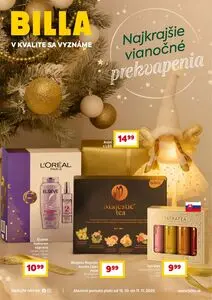 Propagačné noviny BILLA, platné od 2025-10-15 do 2025-11-11.