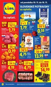 Propagačné noviny LIDL, platné od 2025-11-10 do 2025-11-16.